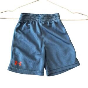 Under Armour Gray Shorts with Orange Logo - Size 12 Months